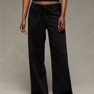 American Eagle Dreamy Drape Women's Black Wide-Leg Pants